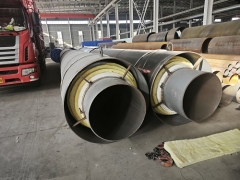 蒸汽鋼套鋼保溫玻璃棉+外3pe防腐保護(hù)